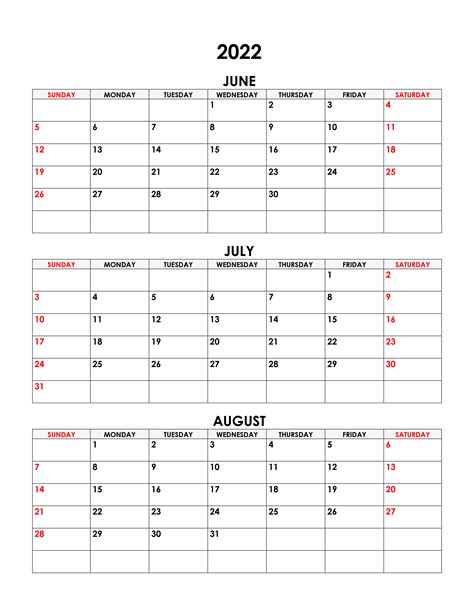 calendar for june july august 2022 free calendarsu