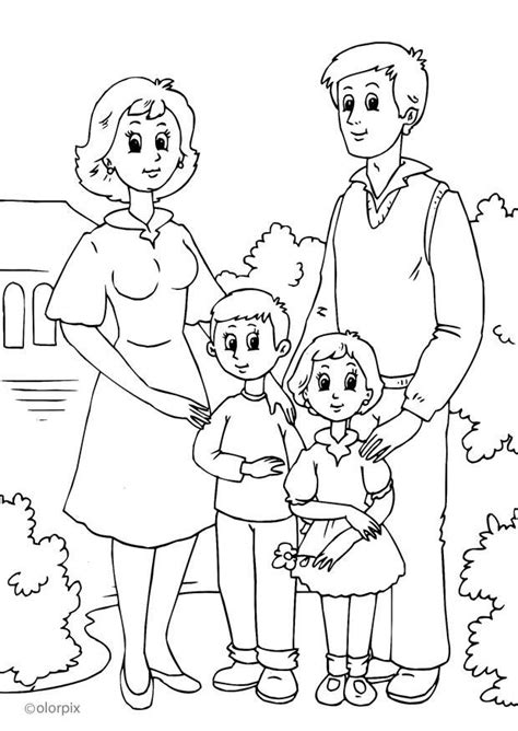 Familia paseando por el campo, familia en la mesa comiendo, familia sale en coche, familia simpson, amilia de conejos e la cama. Disegno da colorare 1. famiglia - Disegni Da Colorare E ...