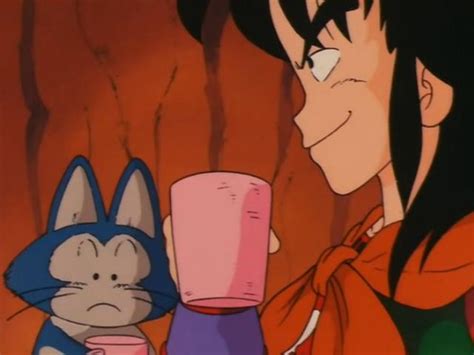 In the final episode of dragon ball gt, yamcha is seen in the desert with puar once more, as his car has broken down. Image - Yamcha and Puar having Coffe.jpg | Dragon Ball ...