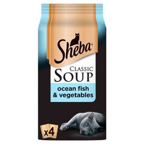Delight your feline friend's taste buds! SHEBA Adult Wet Cat Food - Classics Soup with Ocean Fish ...