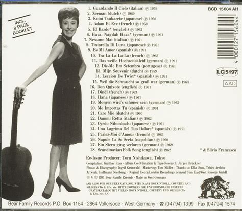 An italian singer, guitarist, dancer, and actress, born in france, who became one of the most popular and iconic artists of her generation. Caterina Valente CD: International Caterina Valente - Bear ...