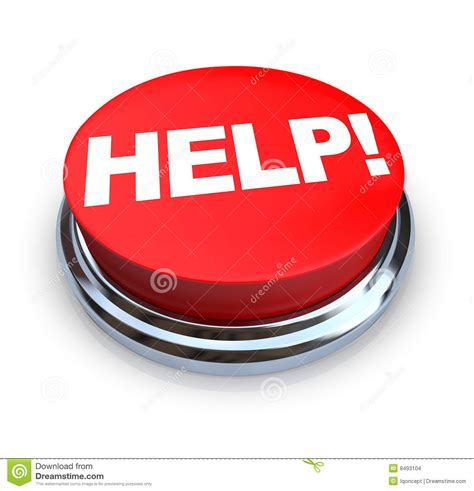 Help - Red Button stock illustration. Illustration of ...