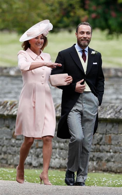 The mother of the bride wore a catherine walker sky blue middleton arrived at westminster abbey sporting a pearly blue wool crepe coat dress with matching satin piping and braiding at the waist and cuff over a. Carole Middleton wears Catherine Walker & Co. to Pippa ...