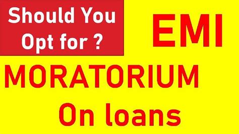 An authorization to a debtor, permitting temporary suspension of payments. RBI Loan Moratorium 2020 || EMI Moratorium in Hindi ...