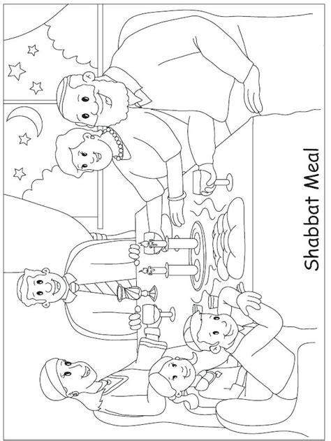 Description of the coloring page: Shabbat Coloring Pages at GetDrawings | Free download