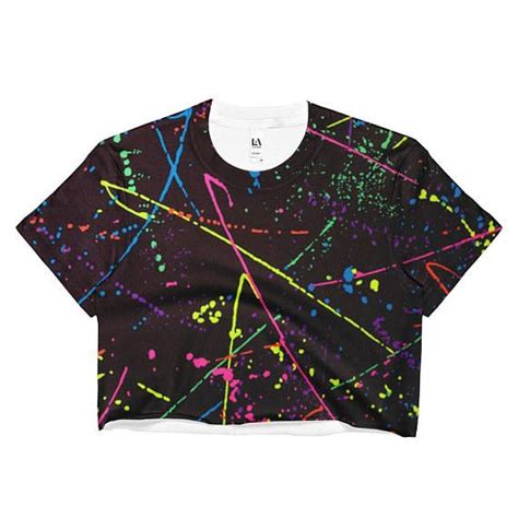 Grab some neon paint because we're going back in time to show you how to splatter paint. 80s Clothing Neon Paint Splatter Rainbow Crop Top Retro ...