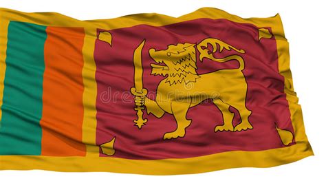 Mit umweltfreundlichen tinten auf wasserbasis bedruckt. Lokalisierte Sri Lanka-Flagge Stockfoto - Bild von tuch ...