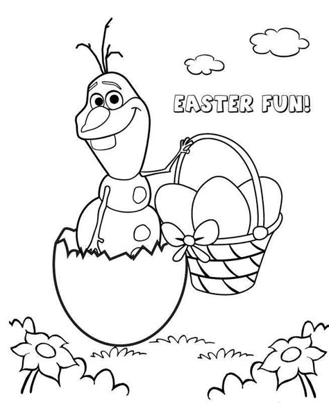 Coloring is essential to the overall development of a child. Olaf With Easter Egg Coloring Page i 2020 | Børn ...