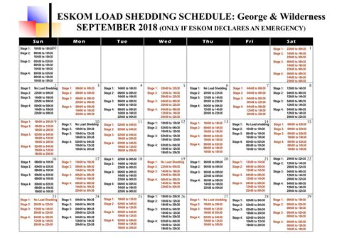 Palladam (mangalam road feeder), nethaji apparel park and uthukuli. September Load shedding schedule - The Gremlin | George News