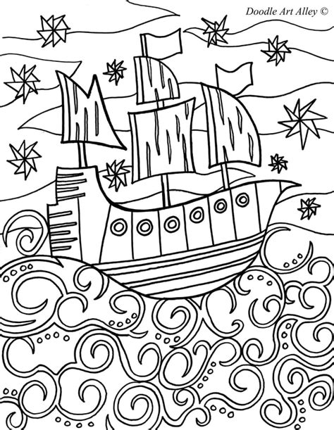 Avast ye deep sea pirate ship coloring pages kids, come aboard! Pirate Coloring pages - DOODLE ART ALLEY