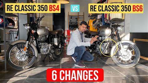 In royal enfield 350 classic, you get a lot of new colors option such as redditch red, pure black, gunmetal grey, stormrider sand, mercury silver in the classic 350 bs6, you get the fuel injection system. Royal Enfield Classic 350 BS4 vs BS6 - Top Changes - YouTube