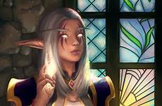 elf priest priestess warcraft artstation hancock sammy elves elfa azeroth