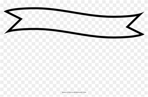 Do not use plain copy paper. Ribbon Banner Coloring Page - Line Art, HD Png Download ...