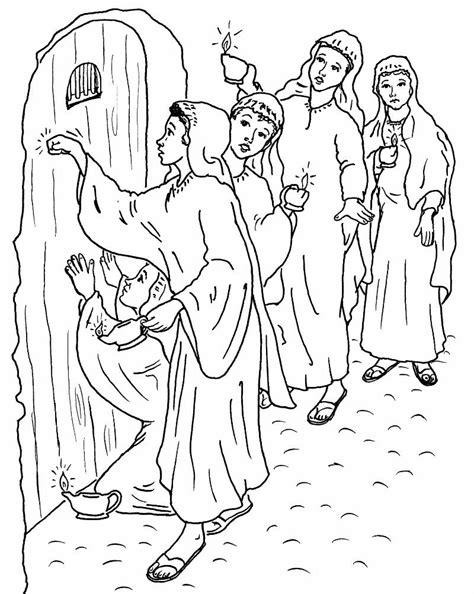 One 1 one 1 one 1 coloring page. Ten Virgins Coloring Pages | Bible coloring pages, Bible ...
