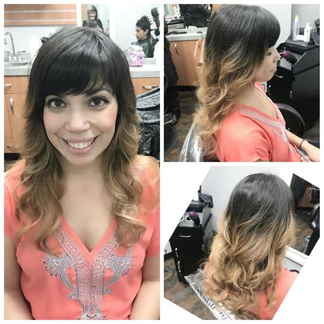 She did my whole bridal party's hair!! Long Wavy With Bangs | Elevate Hair Salon