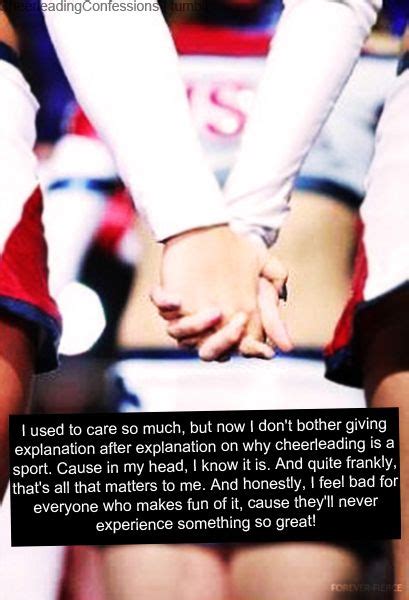 But, as i entered international competitions and got good results, many people got to know more about it and came to cheer for me. Cheerleading Confessions | Cheerleading quotes, Cheer quotes, Competitive cheer