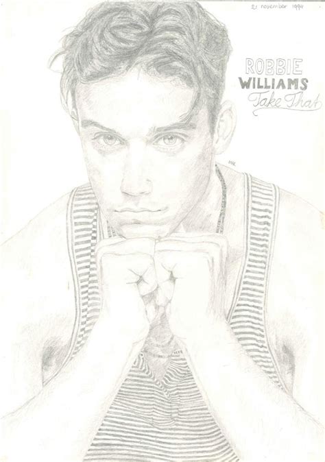 The official robbie robertson facebook page Portrait of (a young) Robbie Williams, by Ilona Kaptein