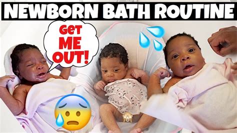 Baby monkey taking a bath alone. NEWBORN BATH TIME ROUTINE **SHE HATED IT!** - YouTube