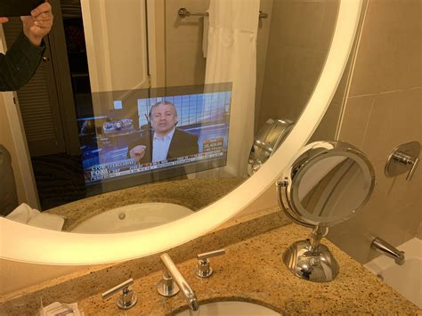 Bathroom mirror televisions from £329. TV in the bathroom mirror in our hotel in Florida ...