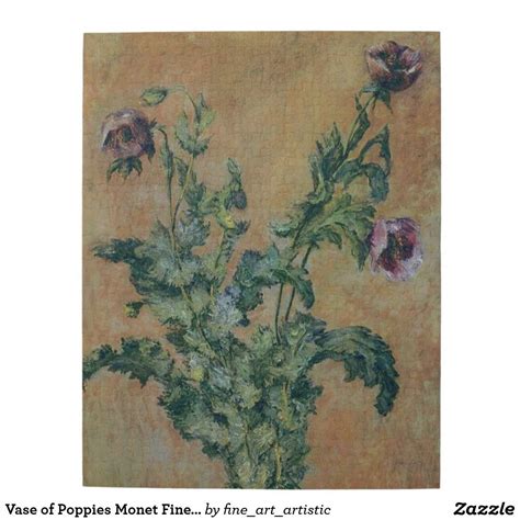 Take in some fine art with this beautiful monet 500 piece double sided jigsaw puzzle.this beautiful 2 in 1 double a fascinating 1000 jigsaw puzzle of the hay wain. Vase of Poppies Monet Fine Art Jigsaw Puzzle | Zazzle.com ...