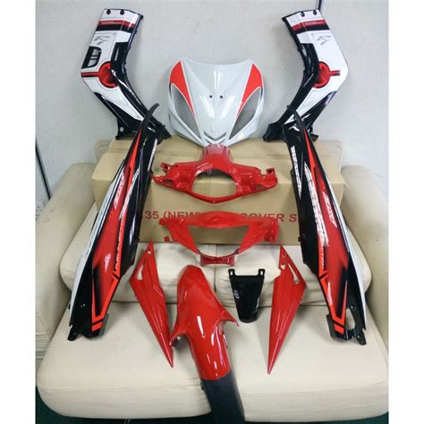 135lc extreme spirit yamaha 135lc extreme spirit: Cover Set Lc135 Merah Putih