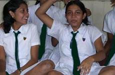 sri lanka school girls young insurance old woman