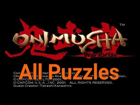 .number puzzles, better known as trick treasure boxes within the community, throughout your time with onimusha: ONIMUSHA : Warlords -= All Puzzles =- (PS2-PS3) - YouTube