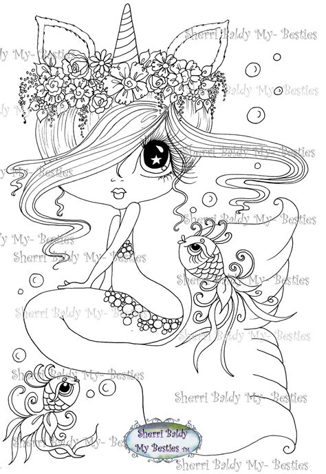 Printable digi stamp mermaid girl fairy princess big eye coloring page fun fantasy art hannah lynn hannahlynnart 5 out of 5 stars (1,848) $ 3.25. INSTANT DOWNLOAD Digital Digi Stamps Big Eye Big Head ...