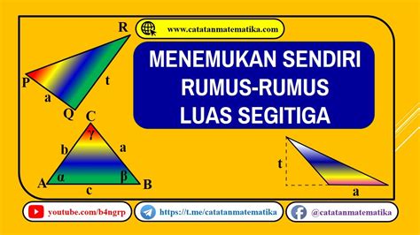 Berikut ini contoh soal bangun segitiga dan pembahasannya: Menemukan Rumus-rumus Luas Segitiga disertai Contoh Soal ...