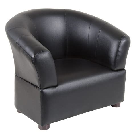 Kids desk chairs colors shape flat angle. Kids Black PVC Leather Look Tub Chair Armchair Seat Home ...