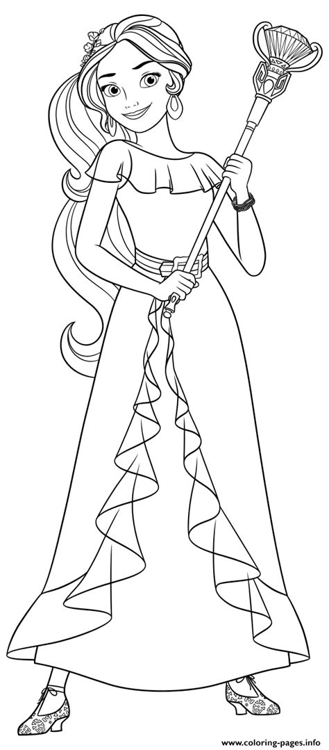 Elena of avalor family coloring pages. Princess Elena Castillo Flores Disney Princess Coloring ...