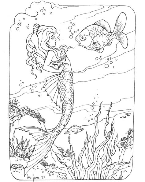 Two mermaid sisters to color in. Pin by Brenda Lee on Freebies | Mermaid coloring pages ...