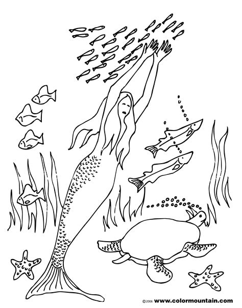 Free realistic mermaid coloring pages to print for kids. Mermaid Adult Coloring Pages at GetColorings.com | Free ...