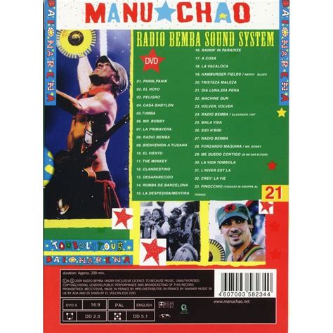 We did not find results for: Live baionarena by Manu Chao Radio Bemba, DVD with ...