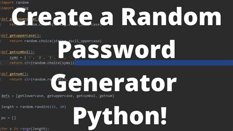 How to generate a random letter in python? Create a Random Password Generator in Python - Python ...