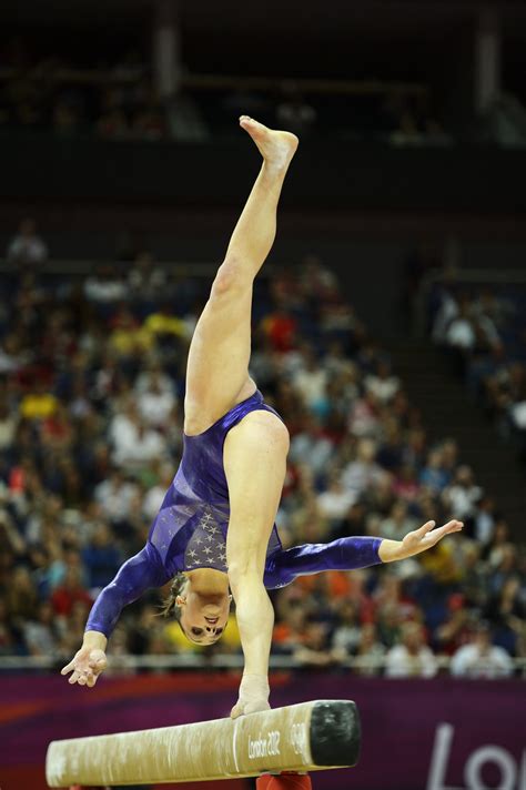 Artistic gymnastics combines balance, coordination, control grace, flexibility, agility, power, and physical strength into an olympic sport. USA female artistic gymnast Jordyn Wieber performing on ...