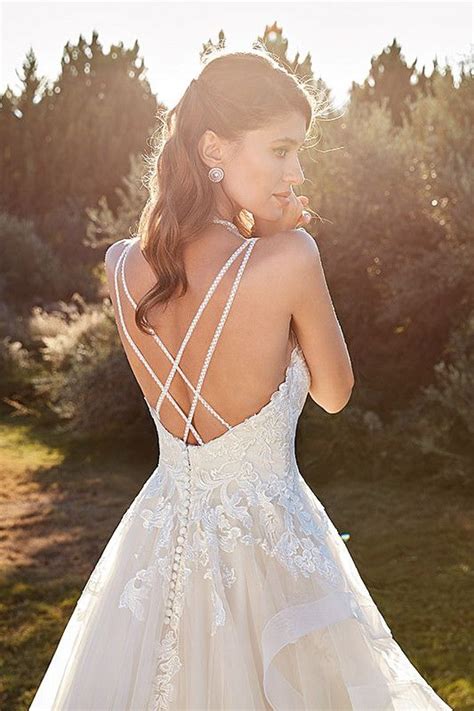 Brautkleid Volantrock Prinzessin Eddy K. Champagner Ivory ...
