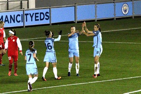 Kosovare asllani tries a through ball, but lina hurtig is caught offside. Manchester City overcome Russian resistance to win their ...