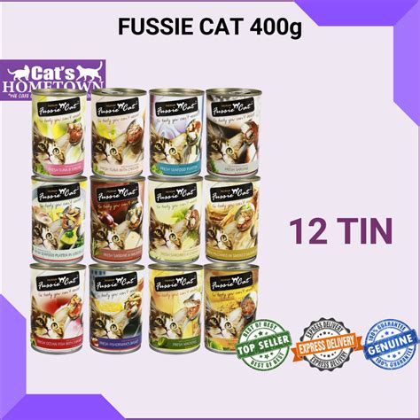 Furthermore, dry cat food can cause your cat to dehydrate quicker than wet cat foods, and your cat may not realize that they should drink more water. 1 Dozen Fussie Cat | 12 x 400g Canned Food | Makanan ...
