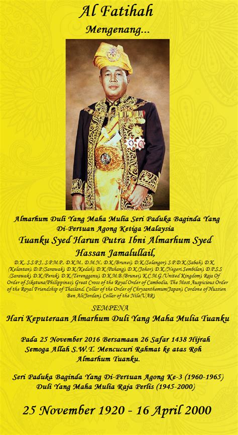 Tingkat 2, bangunan tuanku syed putra, 10300 pulau pinang telefon: WARISAN RAJA & PERMAISURI MELAYU: 25 November : Hari ...