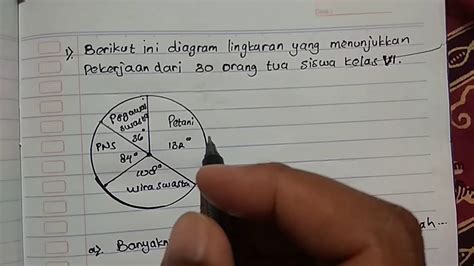 Salah satu materi pengolahan data pada kelas 6 mi, dan tidak pernah absen dari naskah soal ujian akhir mi, adalah membaca diagram lingkaran, karena itulah saya berinisiatif untuk posting materi belajar membaca diagram lingkaran, dengan harapan bisa membantu. Diagram Lingkaran Dengan Satuan Derajat || Matematika SD - YouTube