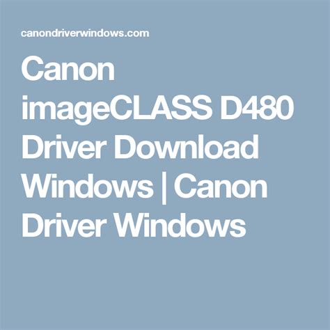 Print speed (up to) black:15 ppm letter. Canon imageCLASS D480 Driver Download Windows