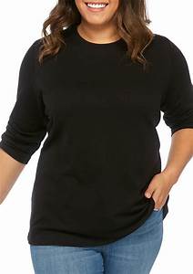  Rogers Plus Size Perfectly Soft 3 4 Sleeve V Neck T Shirt Belk
