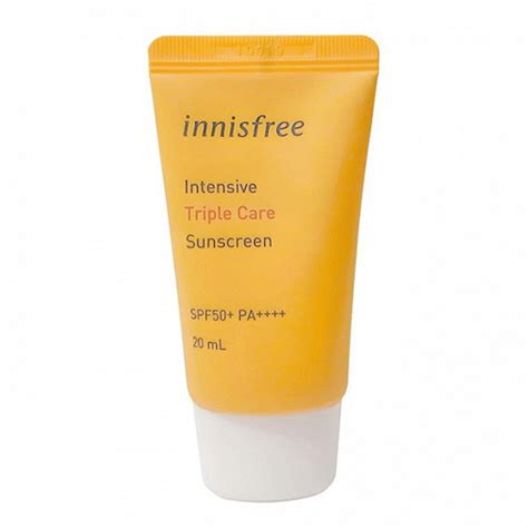 If you are looking for a sunscreen for water sports or if you sweat a lot,. INNISFREE Intensive Triple Care Sunscreen SPF50+ - 20ml ...