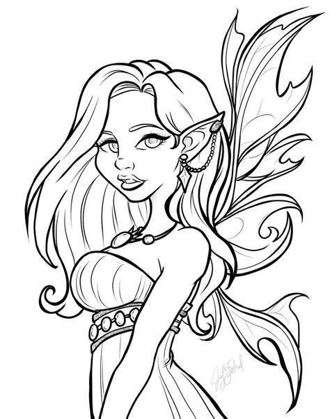 Check spelling or type a new query. Coloring Book Preview: Fantasy Elf 1 by Miserie on ...