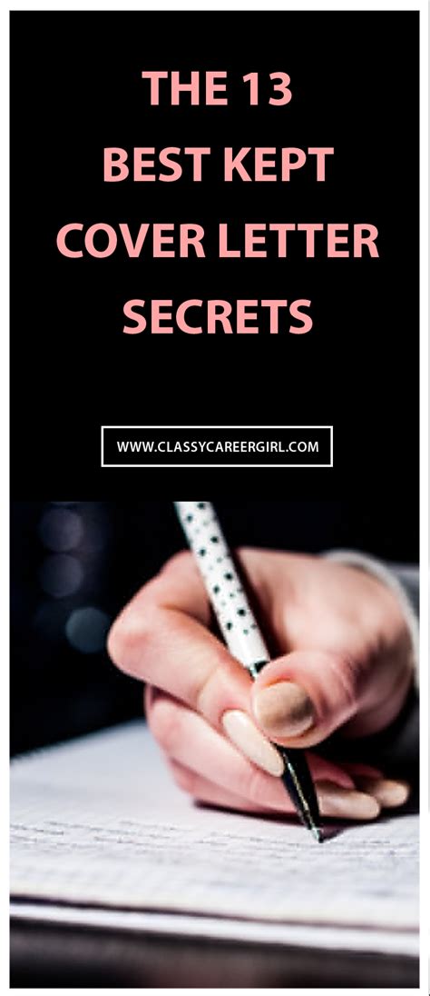 The cover letter is a tool to help introduce yourself in a memorable, personal way during a job application. The 13 Best-Kept Cover Letter Secrets | Cover letter for ...