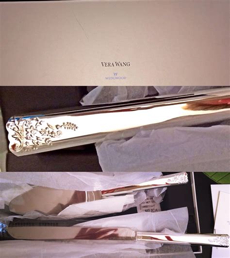 Ivory handle, nickel silver guard. Vera Wang Wedgwood Cake Server and Knife set