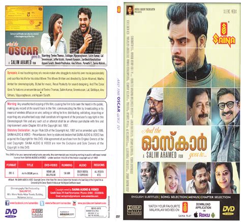 A really touching story of a moviemaker who struggles to make his own movie passionately and sacrifice his life for his debut movie, a must watch and inspiring narration. Description - And The Oskar Goes To.. Malayalam DVD