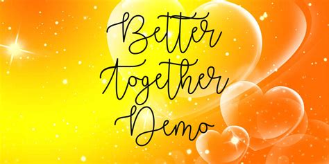 We did not find results for: Better Together Demo Font · 1001 Fonts | 1001 fonts