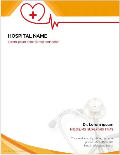 Clean letterhead word template with super modern and corporate look. 5 Best MS Word Letterhead Templates for Hospitals/Clinics ...